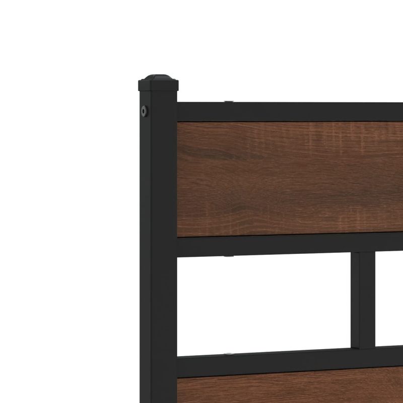 Casa si Gradina - Mobilier - Paturi si accesorii - Paturi - Cadru de pat metalic fara saltea, stejar maro, 160x200 cm - Infinity.ro