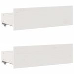 Casa si Gradina - Mobilier - Paturi si accesorii - Paturi - Pat cu biblioteca fara saltea, alb, 75x190 cm, lemn masiv pin - Infinity.ro