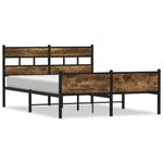 Casa si Gradina - Mobilier - Paturi si accesorii - Paturi - Cadru pat fara saltea, stejar fumuriu 137x190 cm lemn prelucrat - Infinity.ro