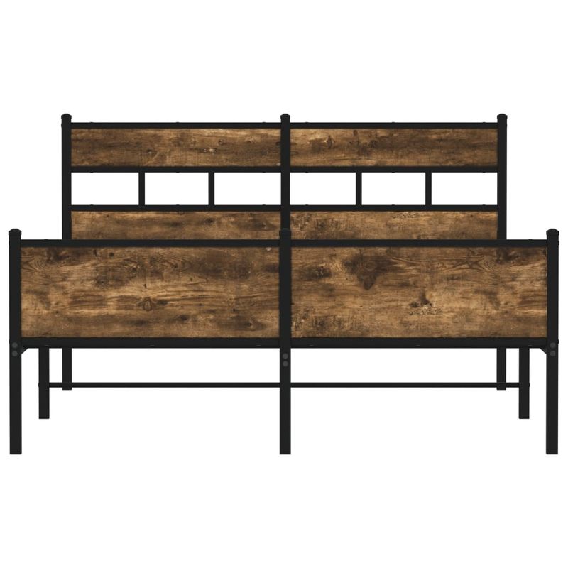 Casa si Gradina - Mobilier - Paturi si accesorii - Paturi - Cadru pat fara saltea, stejar fumuriu 137x190 cm lemn prelucrat - Infinity.ro