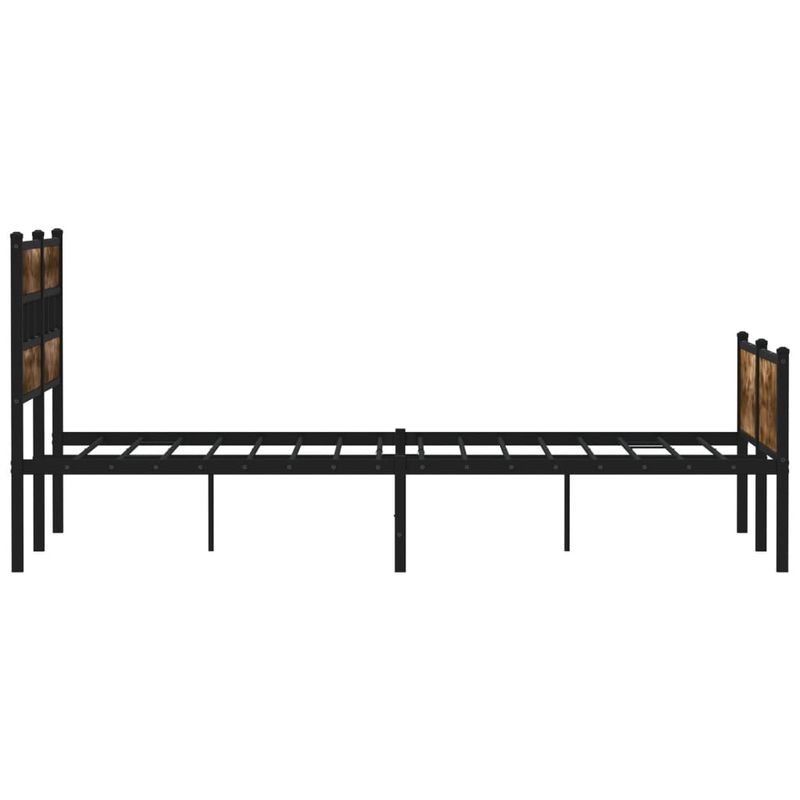 Casa si Gradina - Mobilier - Paturi si accesorii - Paturi - Cadru pat fara saltea, stejar fumuriu 137x190 cm lemn prelucrat - Infinity.ro