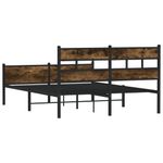 Casa si Gradina - Mobilier - Paturi si accesorii - Paturi - Cadru pat fara saltea, stejar fumuriu 137x190 cm lemn prelucrat - Infinity.ro