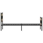 Casa si Gradina - Mobilier - Paturi si accesorii - Paturi - Cadru de pat metalic fara saltea, stejar sonoma, 75x190 cm - Infinity.ro