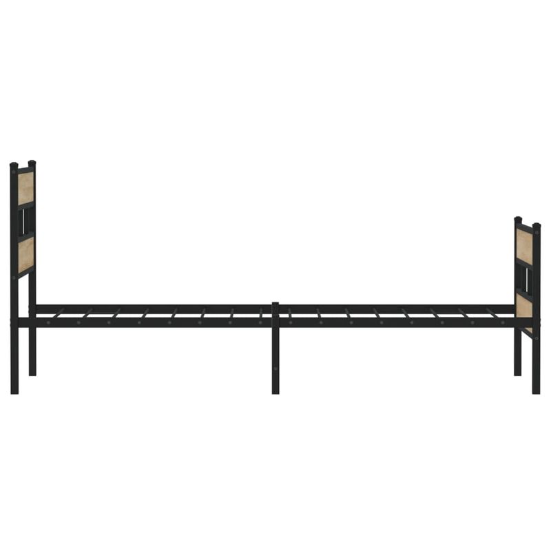 Casa si Gradina - Mobilier - Paturi si accesorii - Paturi - Cadru de pat metalic fara saltea, stejar sonoma, 75x190 cm - Infinity.ro