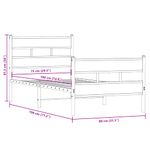 Casa si Gradina - Mobilier - Paturi si accesorii - Paturi - Cadru de pat metalic fara saltea, stejar sonoma, 75x190 cm - Infinity.ro