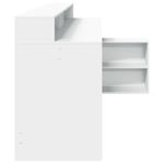 Casa si Gradina - Mobilier - Mese si birouri - Birouri - Birou cu lumini LED, alb, 200x104x91 cm, lemn prelucrat - Infinity.ro