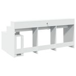 Casa si Gradina - Mobilier - Mese si birouri - Birouri - Birou cu lumini LED, alb, 200x104x91 cm, lemn prelucrat - Infinity.ro