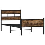 Casa si Gradina - Mobilier - Paturi si accesorii - Paturi - Cadru pat fara saltea stejar fumuriu, 90x190 cm, lemn prelucrat - Infinity.ro