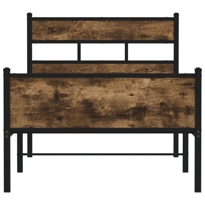 Casa si Gradina - Mobilier - Paturi si accesorii - Paturi - Cadru pat fara saltea stejar fumuriu, 90x190 cm, lemn prelucrat - Infinity.ro