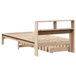 Casa si Gradina - Mobilier - Paturi si accesorii - Paturi - Pat cu biblioteca fara saltea, 75x190 cm, lemn masiv de pin - Infinity.ro