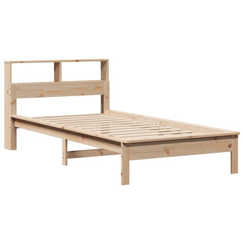 Casa si Gradina - Mobilier - Paturi si accesorii - Paturi - Pat cu biblioteca fara saltea, 75x190 cm, lemn masiv de pin - Infinity.ro