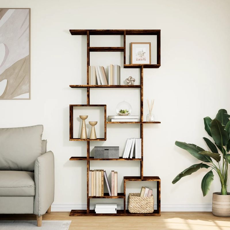 Casa si Gradina - Mobilier - Biblioteci si rafturi - Biblioteci - Biblioteca, stejar fumuriu, 92x29x188 cm, lemn prelucrat - Infinity.ro