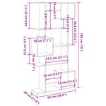 Casa si Gradina - Mobilier - Biblioteci si rafturi - Biblioteci - Biblioteca, stejar fumuriu, 92x29x188 cm, lemn prelucrat - Infinity.ro