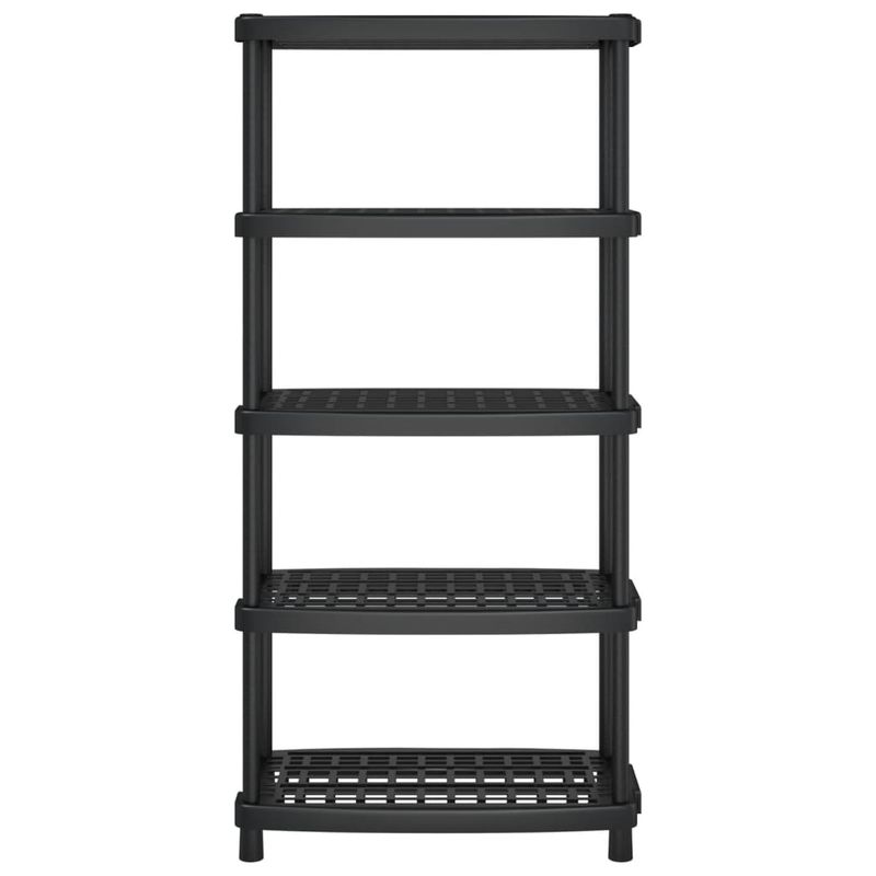 Casa si Gradina - Mobilier - Biblioteci si rafturi - Rafturi - Raft depozitare cu 5 polite, negru, 93,5x45,5x194,5 cm, PP - Infinity.ro
