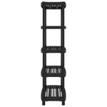 Casa si Gradina - Mobilier - Biblioteci si rafturi - Rafturi - Raft depozitare cu 5 polite, negru, 93,5x45,5x194,5 cm, PP - Infinity.ro