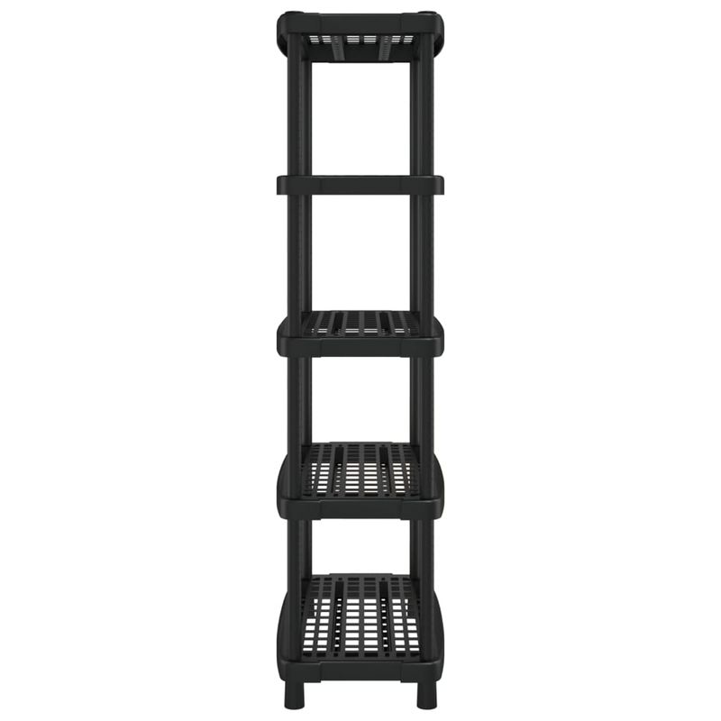 Casa si Gradina - Mobilier - Biblioteci si rafturi - Rafturi - Raft depozitare cu 5 polite, negru, 93,5x45,5x194,5 cm, PP - Infinity.ro