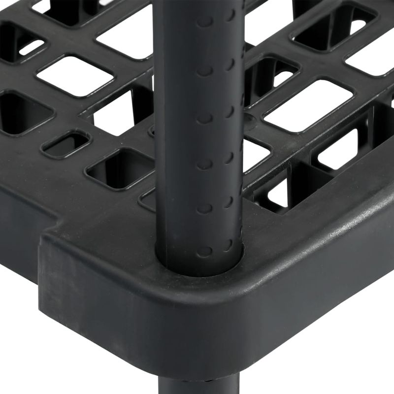 Casa si Gradina - Mobilier - Biblioteci si rafturi - Rafturi - Raft depozitare cu 5 polite, negru, 93,5x45,5x194,5 cm, PP - Infinity.ro