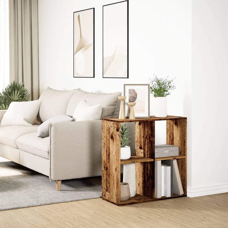 Casa si Gradina - Mobilier - Biblioteci si rafturi - Biblioteci - Biblioteca/separator camera lemn vechi 69,5x29x69,5 cm lemn - Infinity.ro