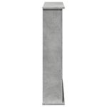 Casa si Gradina - Termice - Sobe, Seminee si accesorii - Accesorii seminee si sobe - Masca de semineu, gri beton, 75x20x87,5 cm, lemn prelucrat - Infinity.ro