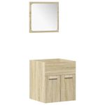 Casa si Gradina - Mobilier - Seturi de mobilier - Seturi baie - Set mobilier de baie, 4 piese, stejar sonoma, lemn prelucrat - Infinity.ro