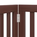 Petshop - Accesorii petshop - Culcusuri si custi - Custi interior si exterior - Poarta caini pliabila cu usa 12 panouri maro 600 cm, lemn plop - Infinity.ro