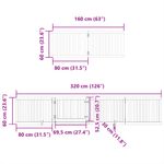 Petshop - Accesorii petshop - Culcusuri si custi - Custi interior si exterior - Poarta caini pliabila cu usa 8 panouri negru 640 cm, lemn plop - Infinity.ro