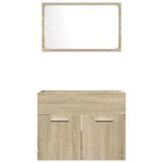 Casa si Gradina - Mobilier - Seturi de mobilier - Seturi baie - Set mobilier de baie, 2 piese, stejar sonoma, lemn prelucrat - Infinity.ro
