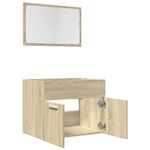 Casa si Gradina - Mobilier - Seturi de mobilier - Seturi baie - Set mobilier de baie, 2 piese, stejar sonoma, lemn prelucrat - Infinity.ro