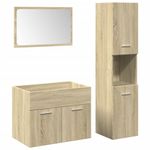 Casa si Gradina - Mobilier - Seturi de mobilier - Seturi baie - Set mobilier de baie, 3 piese, stejar sonoma, lemn prelucrat - Infinity.ro