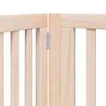 Petshop - Accesorii petshop - Culcusuri si custi - Custi interior si exterior - Poarta de caini pliabila cu usa, 12 panouri, 960 cm, lemn plop - Infinity.ro