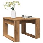 Casa si Gradina - Mobilier - Mese si birouri - Mese living - Masa laterala, stejar artizanal, 50x50x35 cm, lemn prelucrat - Infinity.ro