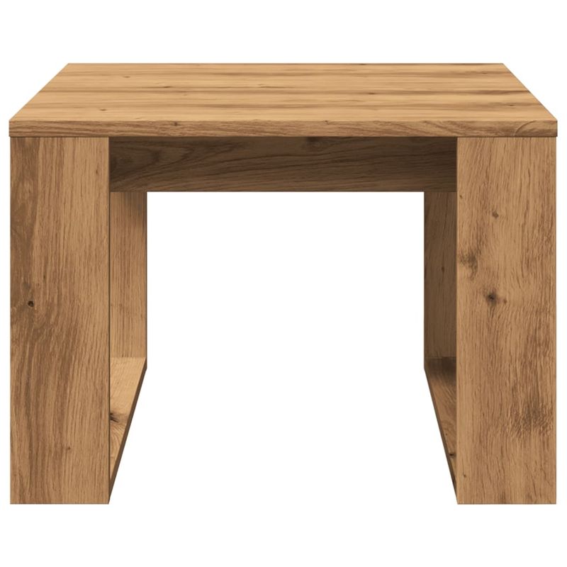 Casa si Gradina - Mobilier - Mese si birouri - Mese living - Masa laterala, stejar artizanal, 50x50x35 cm, lemn prelucrat - Infinity.ro