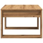 Casa si Gradina - Mobilier - Mese si birouri - Mese living - Masa laterala, stejar artizanal, 50x50x35 cm, lemn prelucrat - Infinity.ro
