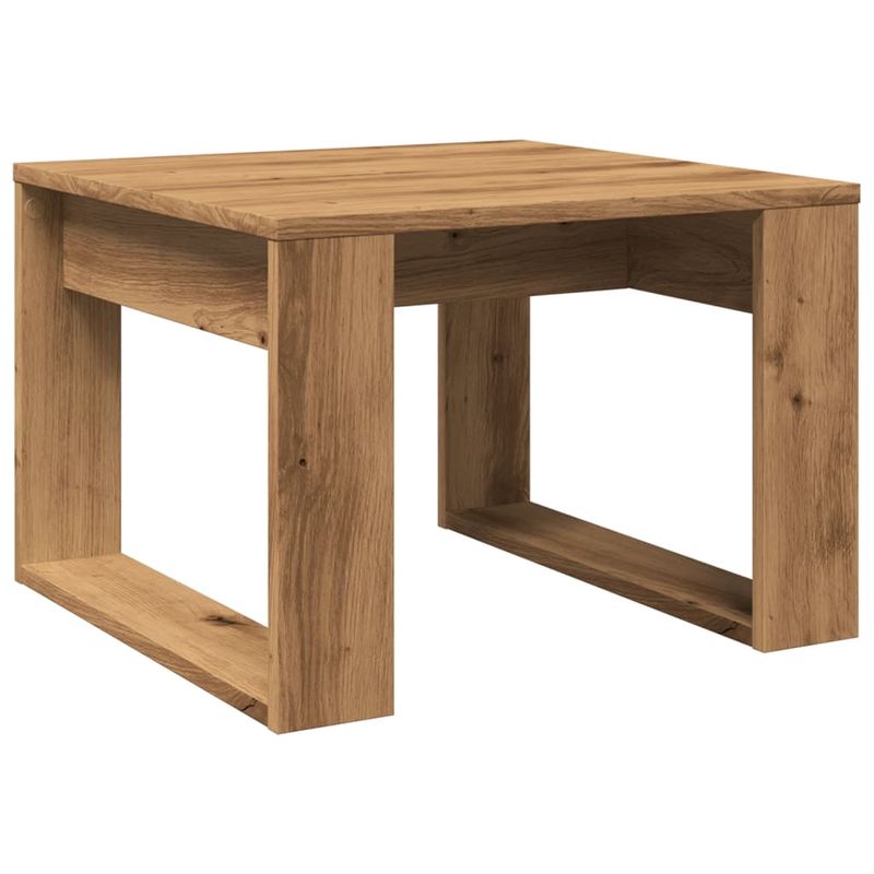 Casa si Gradina - Mobilier - Mese si birouri - Mese living - Masa laterala, stejar artizanal, 50x50x35 cm, lemn prelucrat - Infinity.ro
