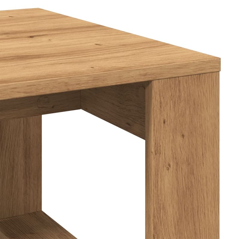 Casa si Gradina - Mobilier - Mese si birouri - Mese living - Masa laterala, stejar artizanal, 50x50x35 cm, lemn prelucrat - Infinity.ro