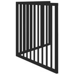 Petshop - Accesorii petshop - Culcusuri si custi - Custi interior si exterior - Poarta pentru caini pliabila 2 panouri negru, 160 cm, lemn plop - Infinity.ro