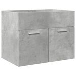 Casa si Gradina - Mobilier - Seturi de mobilier - Seturi baie - Set mobilier de baie, 3 piese, gri beton, lemn compozit - Infinity.ro