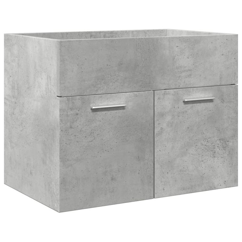 Casa si Gradina - Mobilier - Seturi de mobilier - Seturi baie - Set mobilier de baie, 3 piese, gri beton, lemn compozit - Infinity.ro