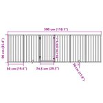 Petshop - Accesorii petshop - Culcusuri si custi - Custi interior si exterior - Poarta caini pliabila cu usa 6 panouri maro, 300 cm, lemn plop - Infinity.ro