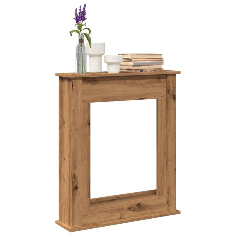 Casa si Gradina - Termice - Sobe, Seminee si accesorii - Accesorii seminee si sobe - Masca semineu, stejar artizanal, 75x20x87,5 cm, lemn prelucrat - Infinity.ro