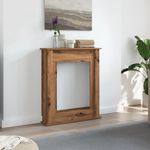 Casa si Gradina - Termice - Sobe, Seminee si accesorii - Accesorii seminee si sobe - Masca semineu, stejar artizanal, 75x20x87,5 cm, lemn prelucrat - Infinity.ro