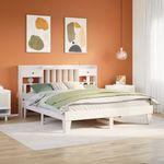 Casa si Gradina - Mobilier - Paturi si accesorii - Paturi - Cadru de pat fara saltea, alb, 180x200 cm, lemn masiv pin - Infinity.ro