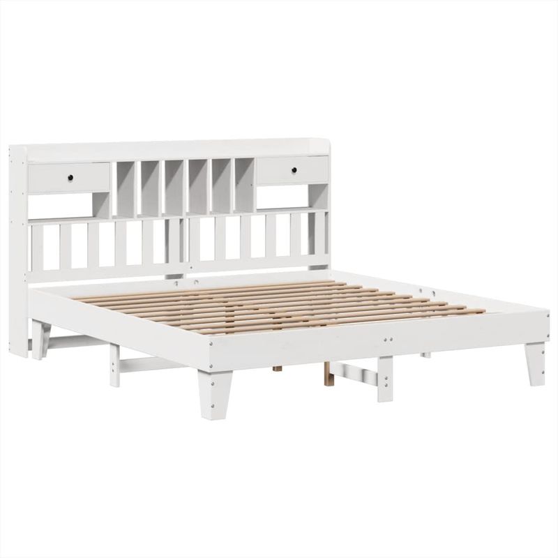 Casa si Gradina - Mobilier - Paturi si accesorii - Paturi - Cadru de pat fara saltea, alb, 180x200 cm, lemn masiv pin - Infinity.ro