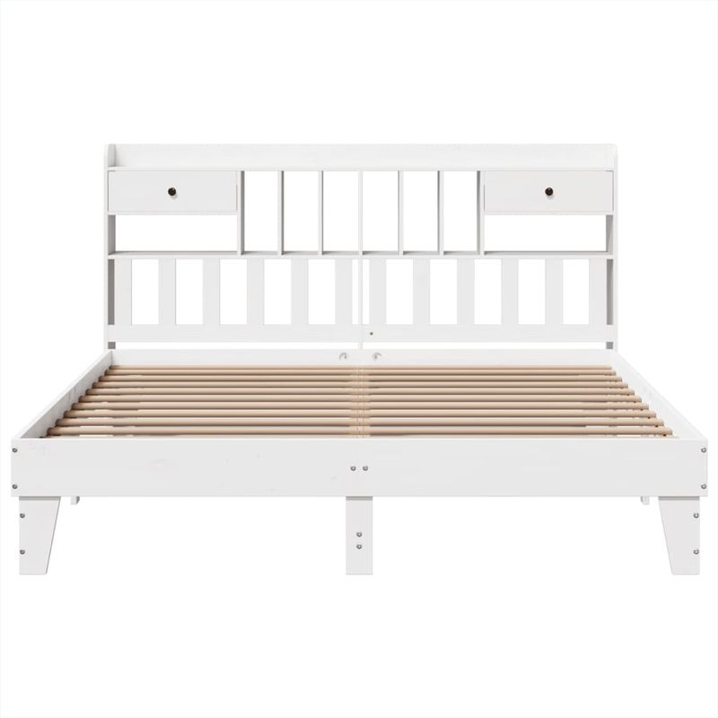 Casa si Gradina - Mobilier - Paturi si accesorii - Paturi - Cadru de pat fara saltea, alb, 180x200 cm, lemn masiv pin - Infinity.ro