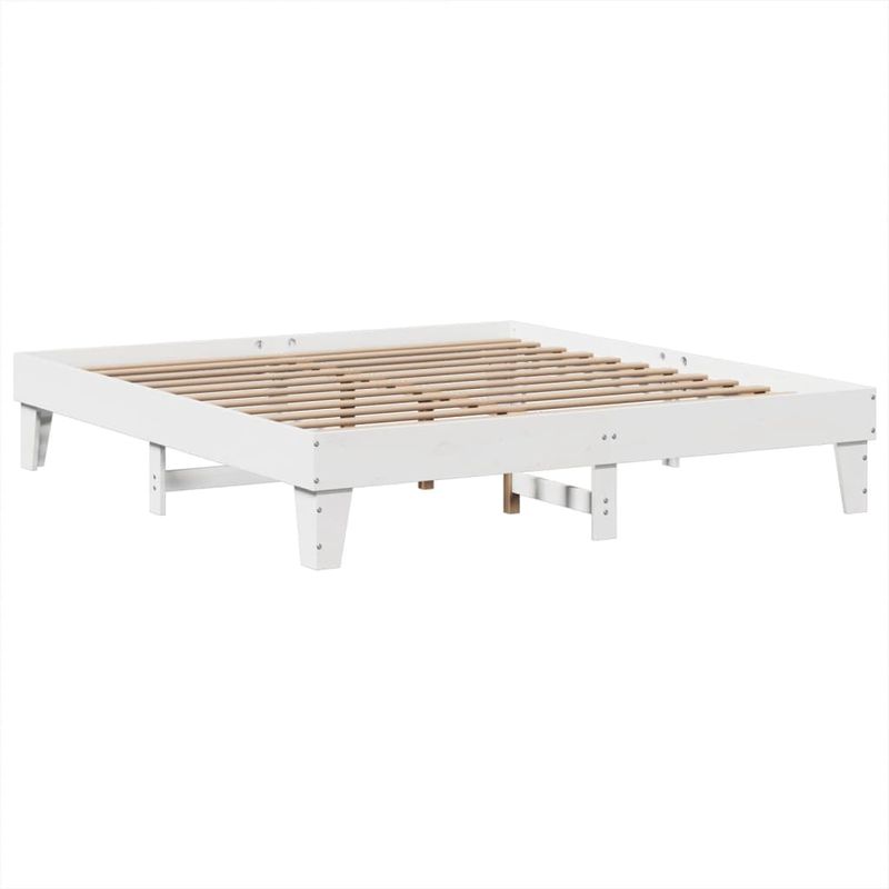 Casa si Gradina - Mobilier - Paturi si accesorii - Paturi - Cadru de pat fara saltea, alb, 180x200 cm, lemn masiv pin - Infinity.ro