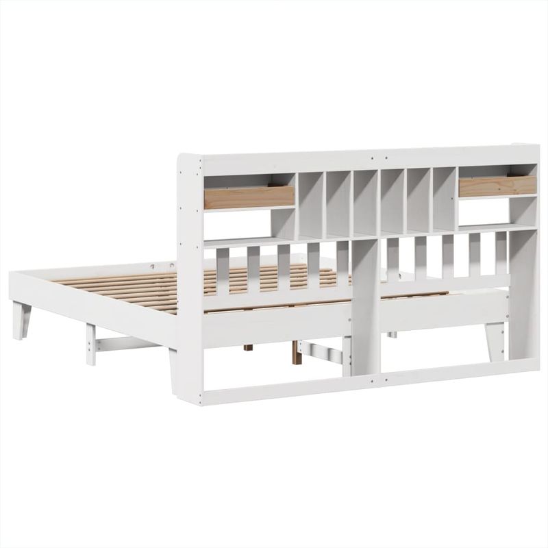 Casa si Gradina - Mobilier - Paturi si accesorii - Paturi - Cadru de pat fara saltea, alb, 180x200 cm, lemn masiv pin - Infinity.ro