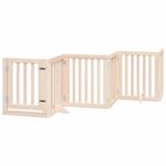 Petshop - Accesorii petshop - Culcusuri si custi - Tarcuri si colivii - Poarta de caini pliabila cu usa, 12 panouri, 600 cm, lemn plop - Infinity.ro