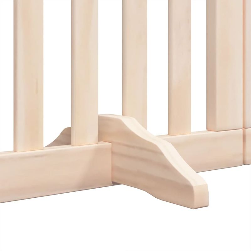 Petshop - Accesorii petshop - Culcusuri si custi - Tarcuri si colivii - Poarta de caini pliabila cu usa, 12 panouri, 600 cm, lemn plop - Infinity.ro