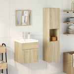Casa si Gradina - Mobilier - Seturi de mobilier - Seturi baie - Set mobilier de baie, 4 piese, stejar sonoma, lemn prelucrat - Infinity.ro