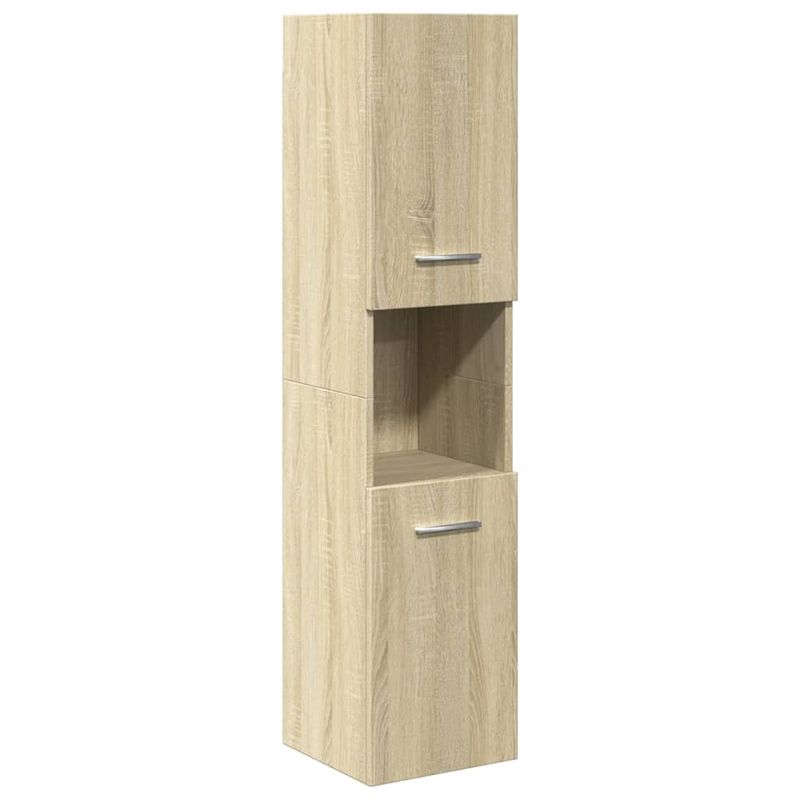 Casa si Gradina - Mobilier - Seturi de mobilier - Seturi baie - Set mobilier de baie, 4 piese, stejar sonoma, lemn prelucrat - Infinity.ro